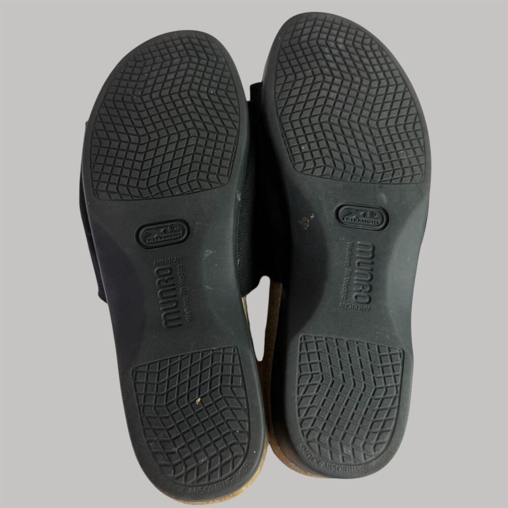 Munro American Women's 7.5 M Black Casita Slide Sandals Comfort Arch Support - Picture 6 of 8
